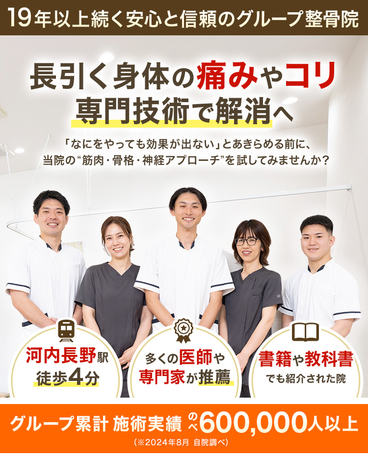 長引く身体の痛みやコリを専門技術で解消へ